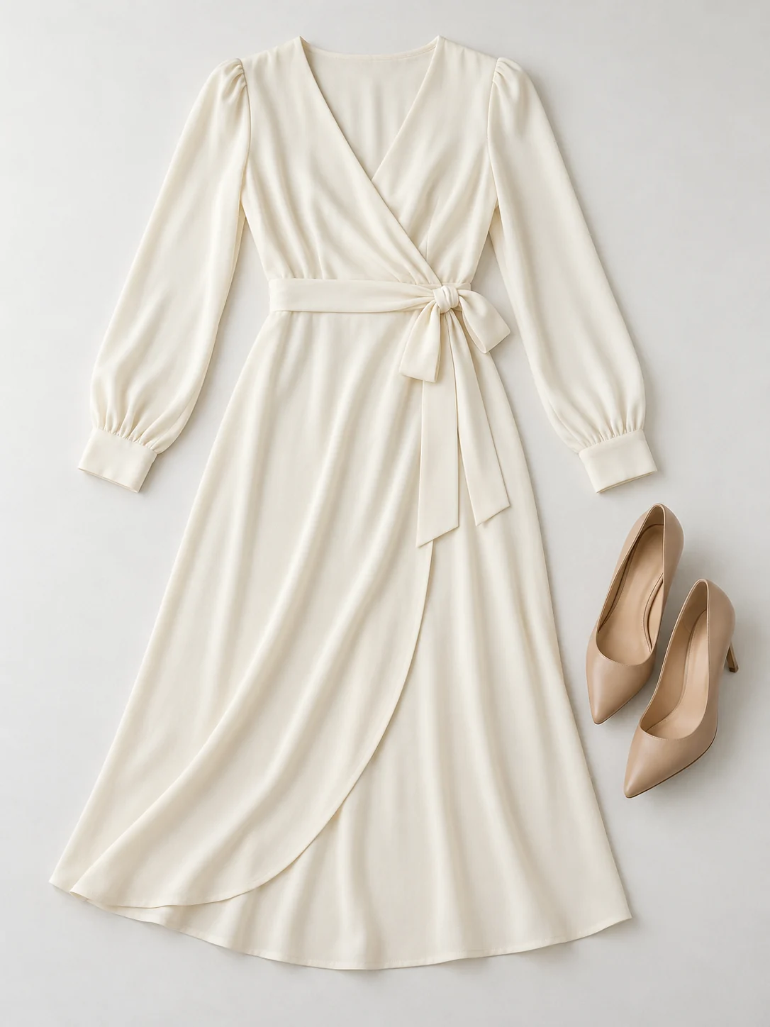 Original outfit reference: Ivory Wrap Dress