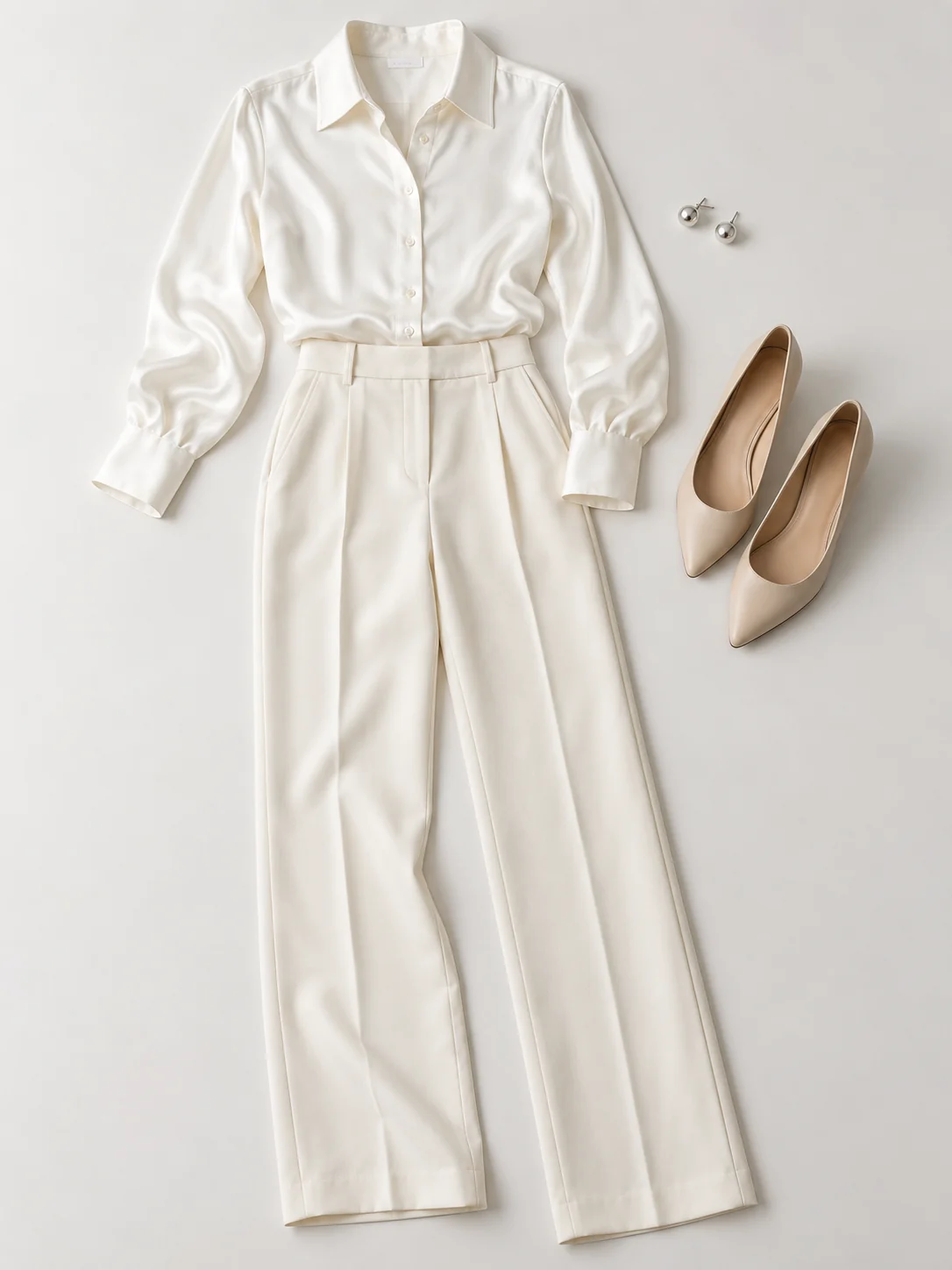 Original outfit reference: Pearl Shirt & Ivory Trousers