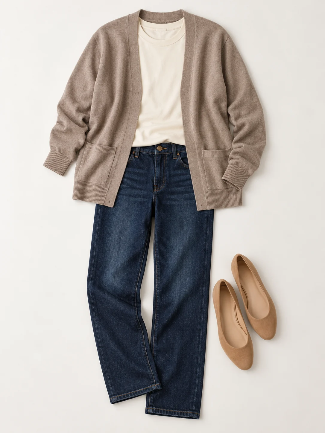 Original outfit reference: Taupe Cardigan Layers